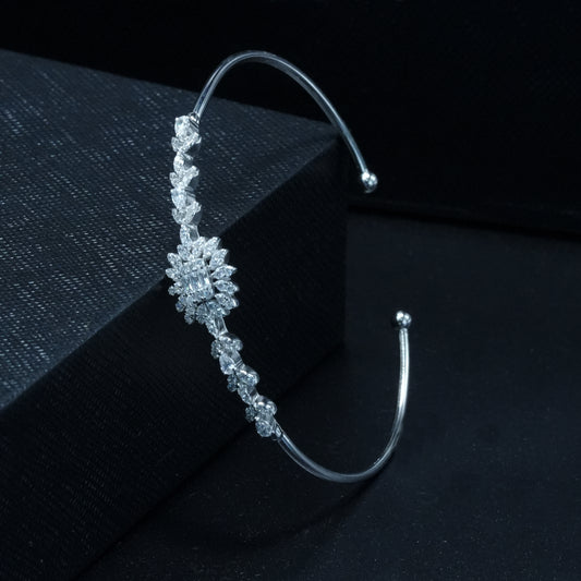 Radiant Bloom Open Cuff Bracelet