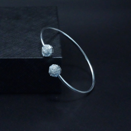 Crystal Frame Open Bracelet