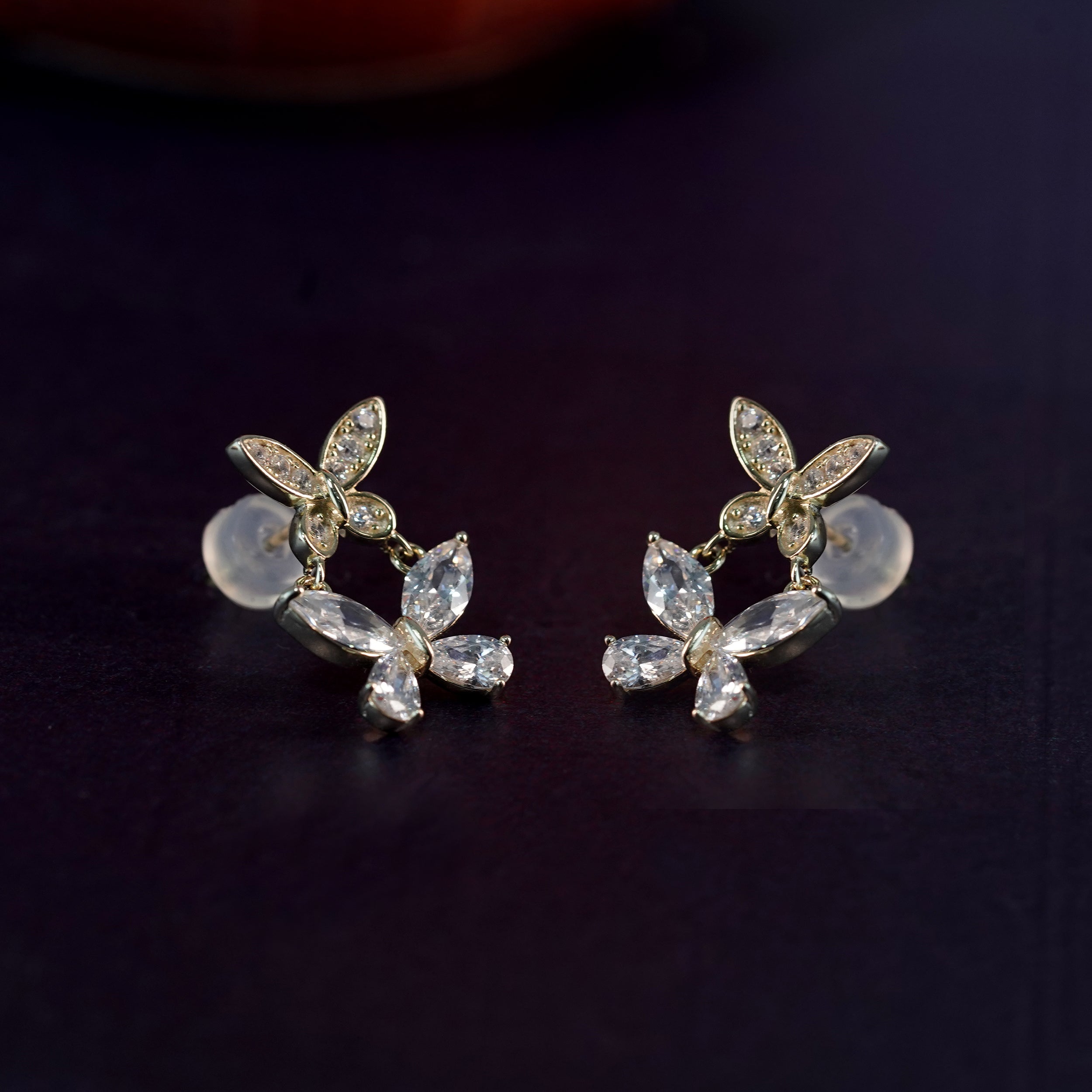 Sparkling Butterfly Duo Earrings