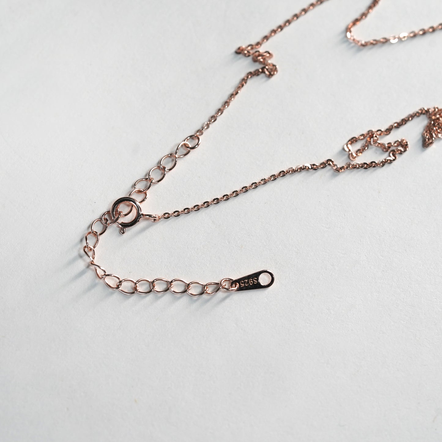 Crystal Drop Rose Gold Necklace