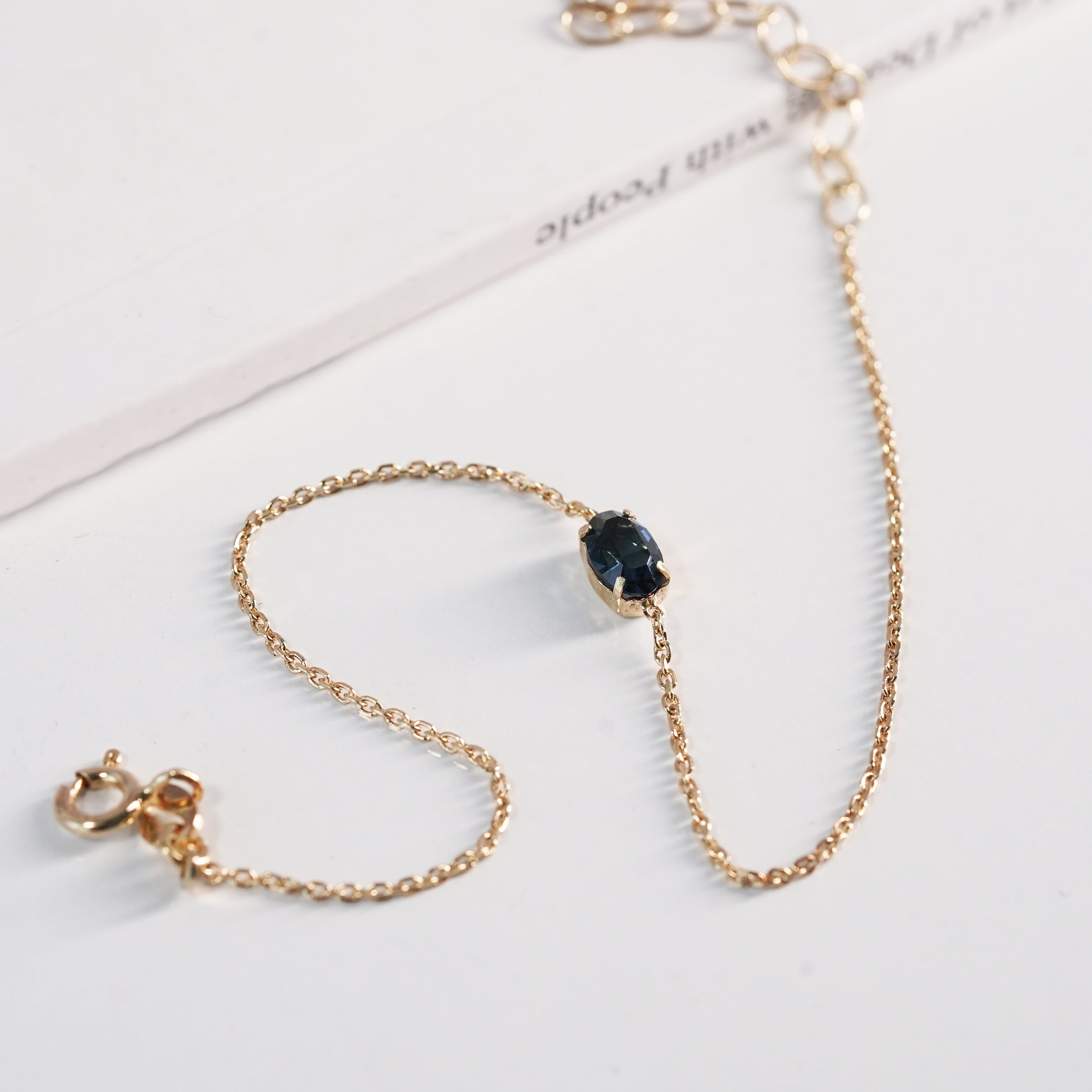 Silver Blue Solitaire Bracelet