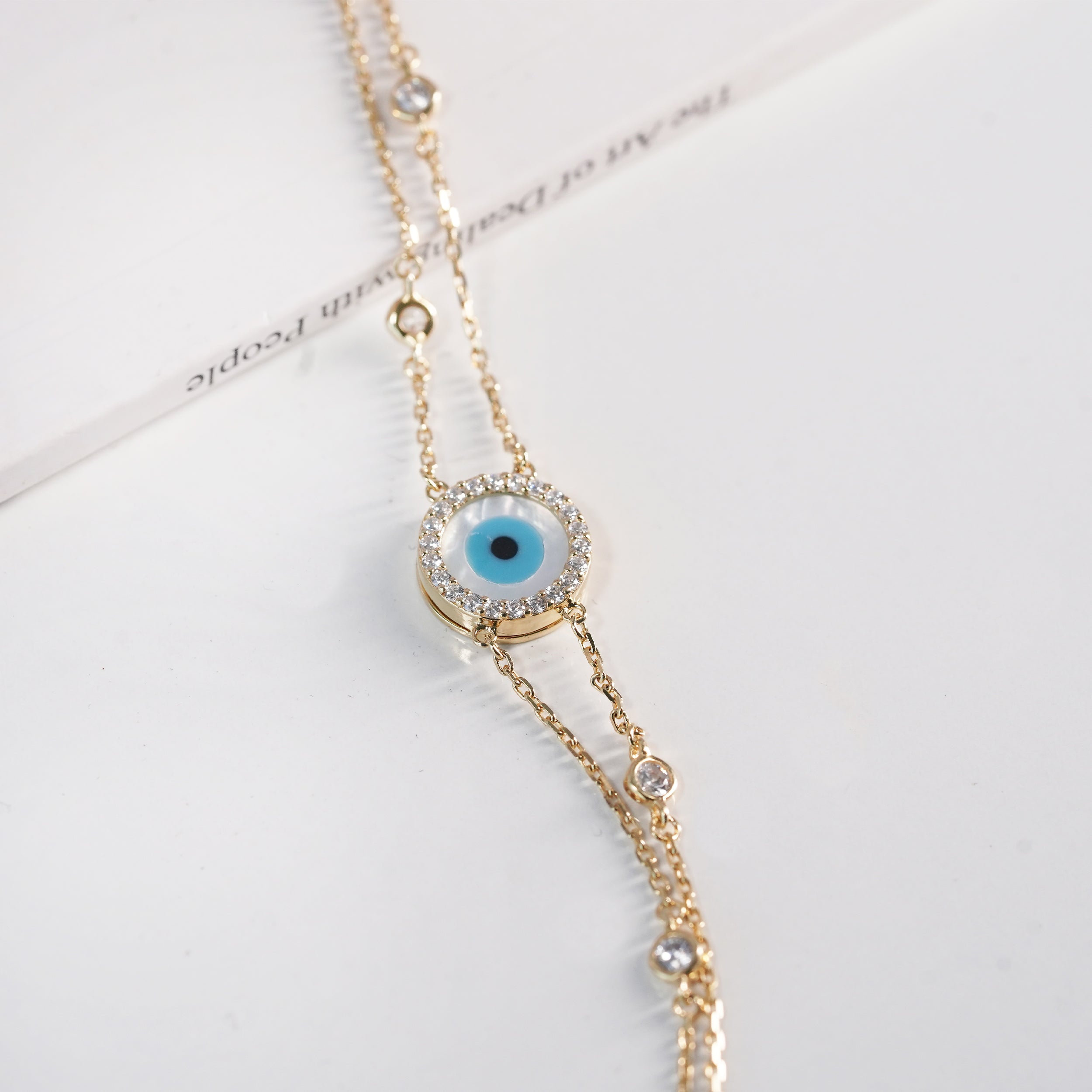 Gold Finish Evil Eye Bracelet