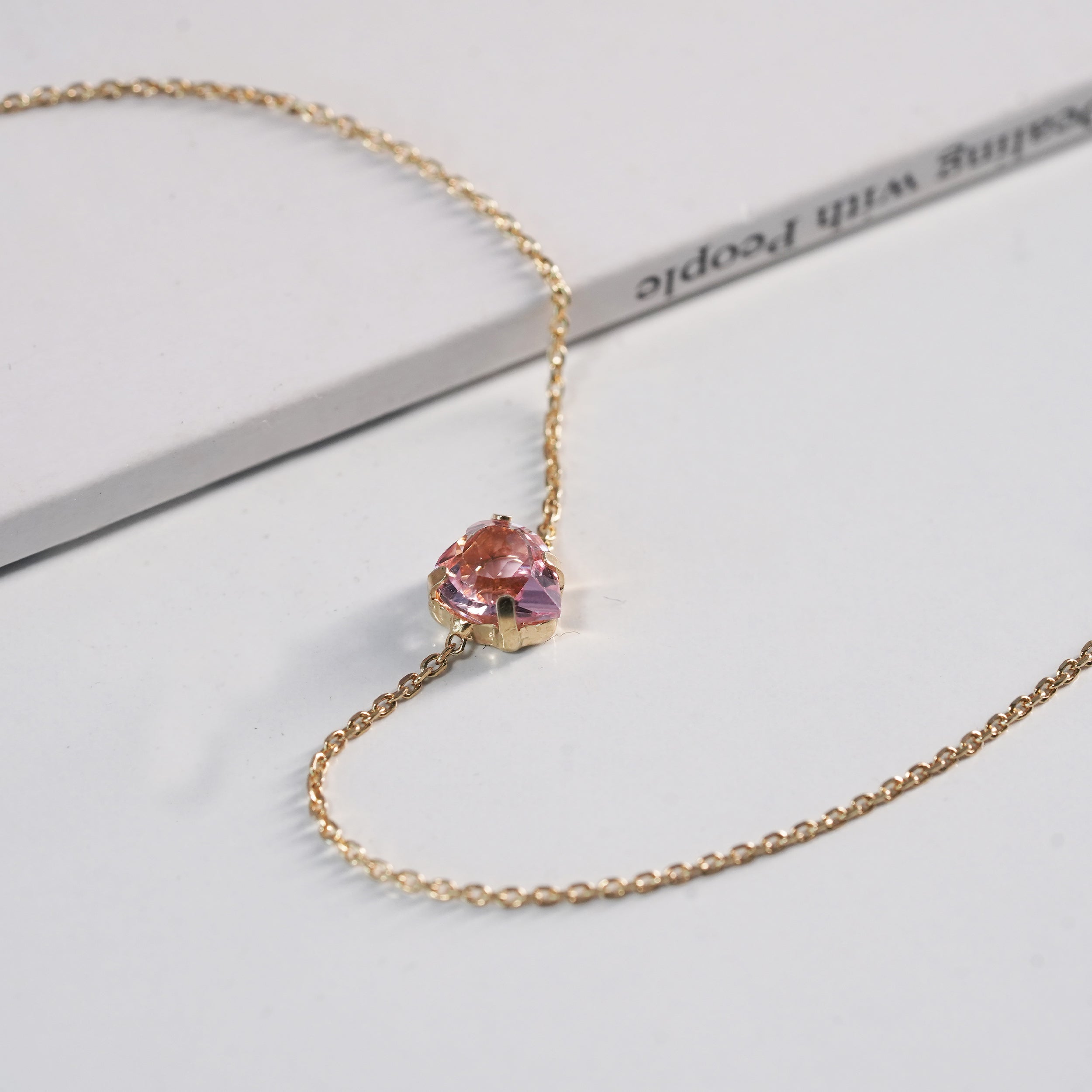 Minimal Pink Heart Bracelet