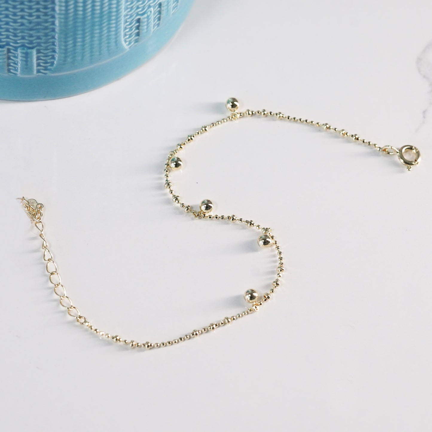 Tiny Gold Bead Bracelet