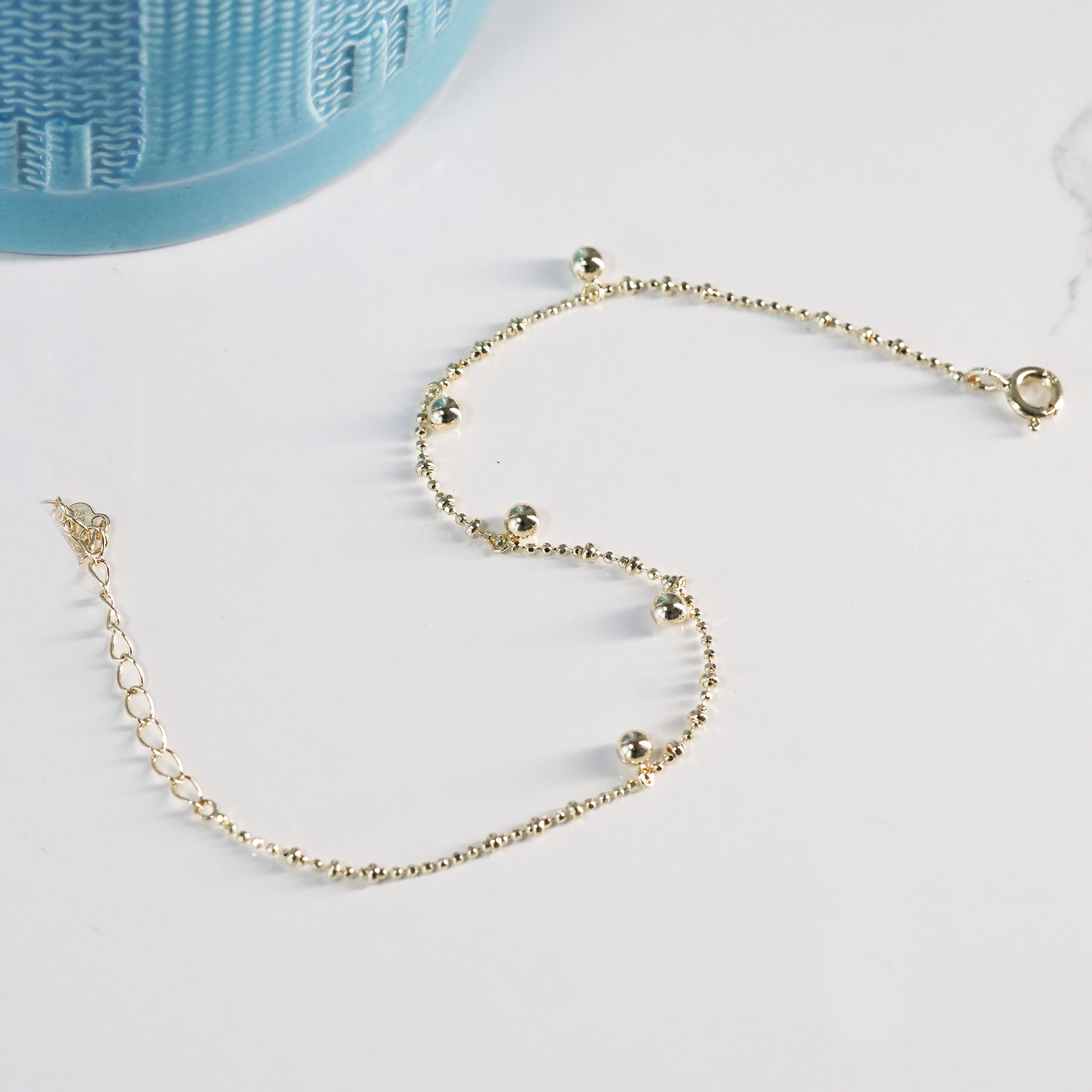 Tiny Gold Bead Bracelet