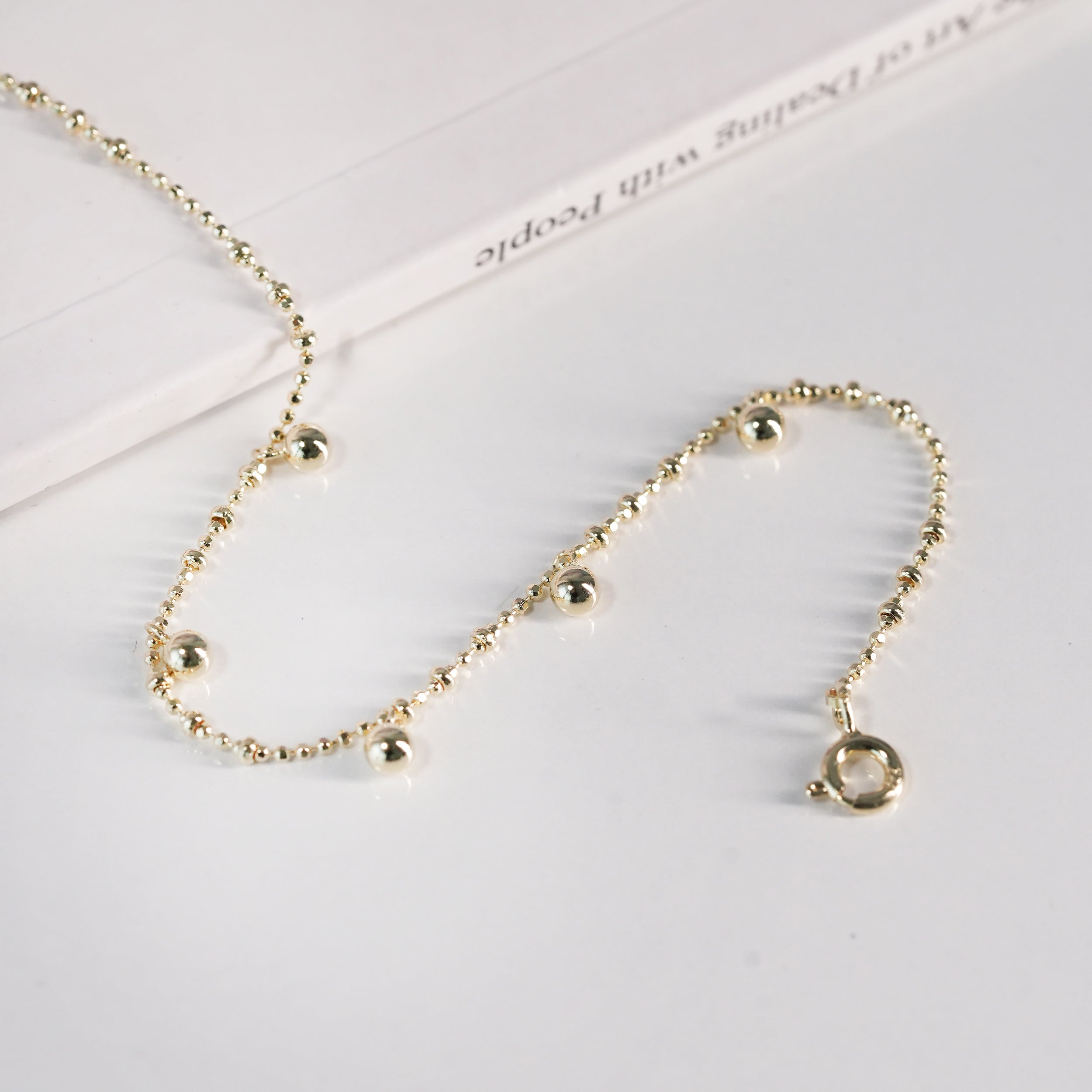 Tiny Gold Bead Bracelet