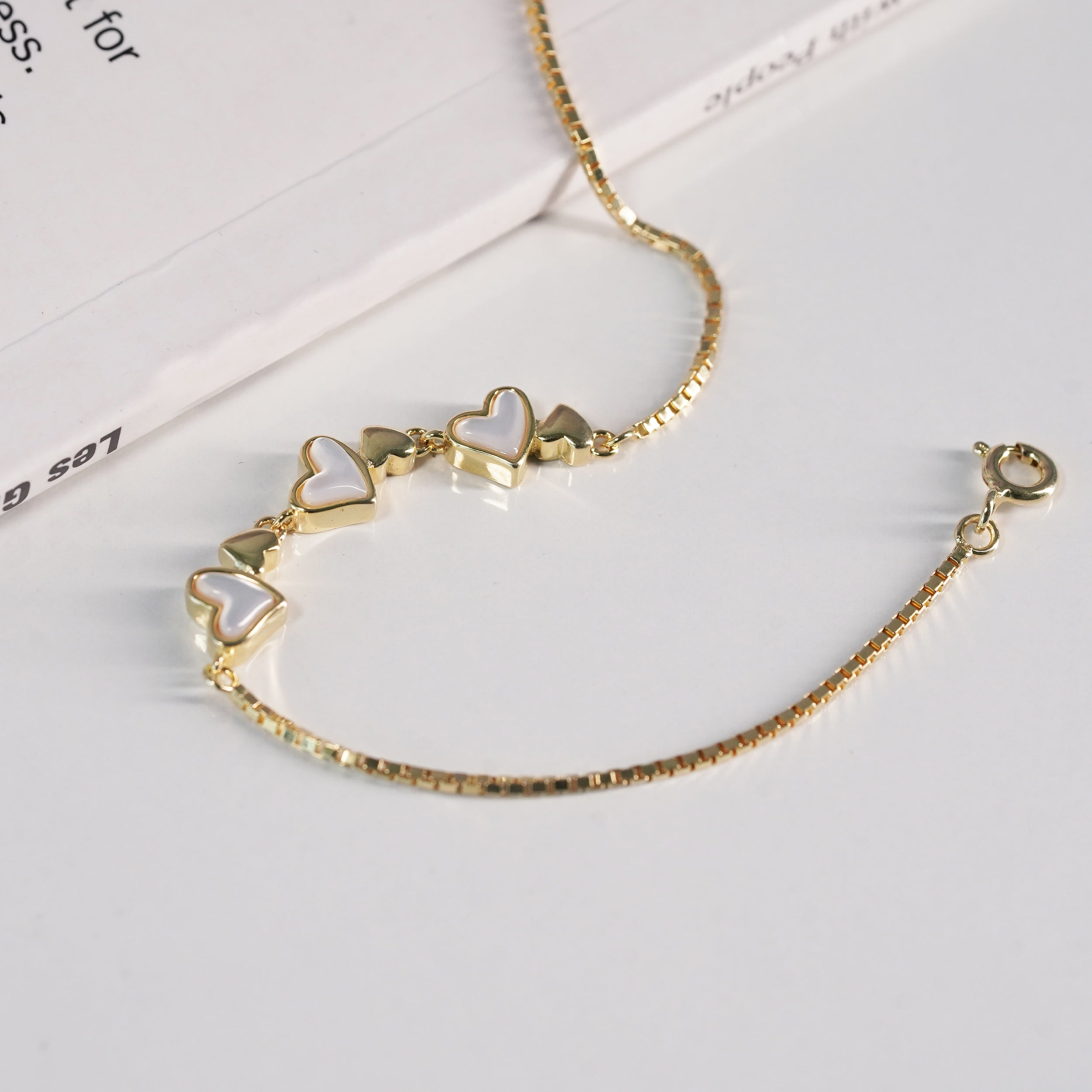 Mother of Pearl Heart Bracelet