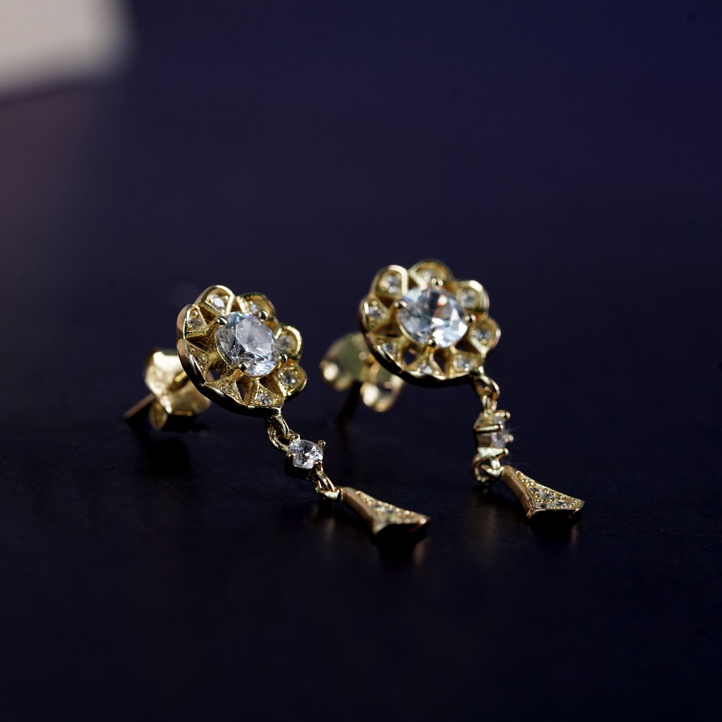 Floral Sparkle Necklace & Earrings