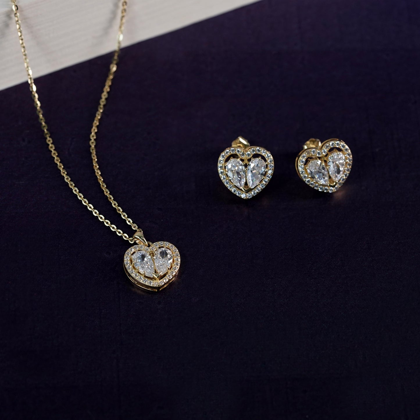Duo Heart Sparkle Set