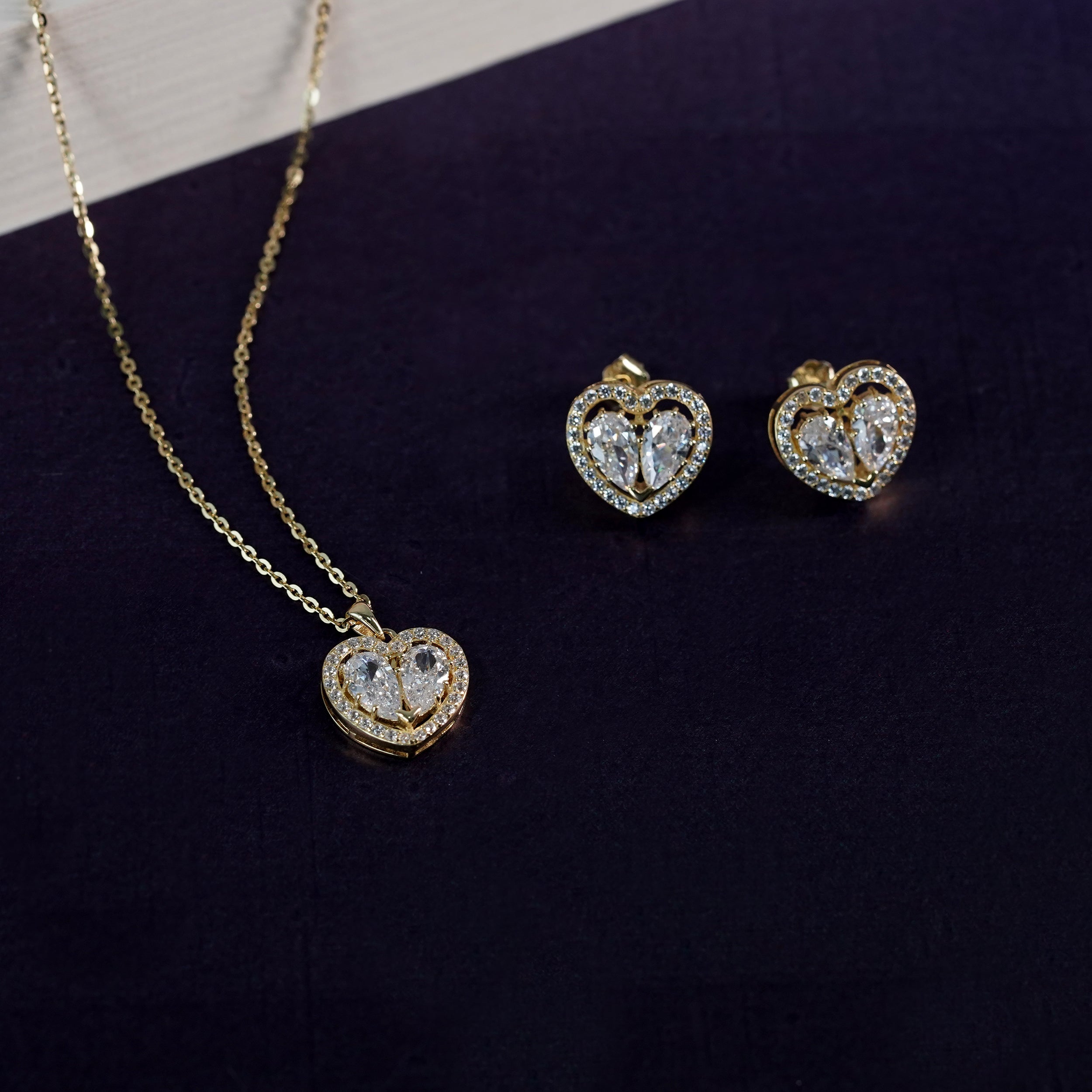 Duo Heart Sparkle Set