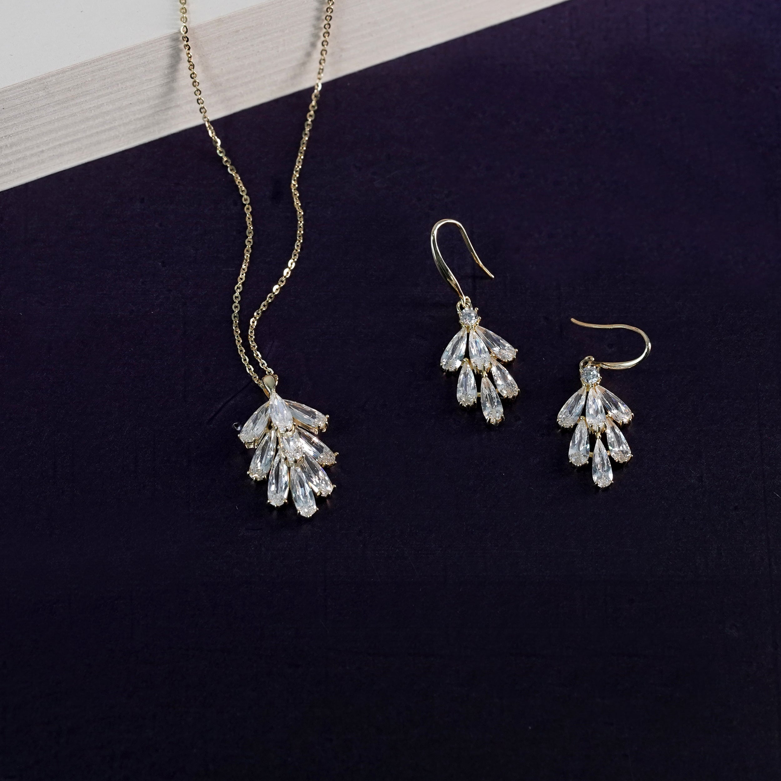 Luxe Petal Drop Jewelry Set