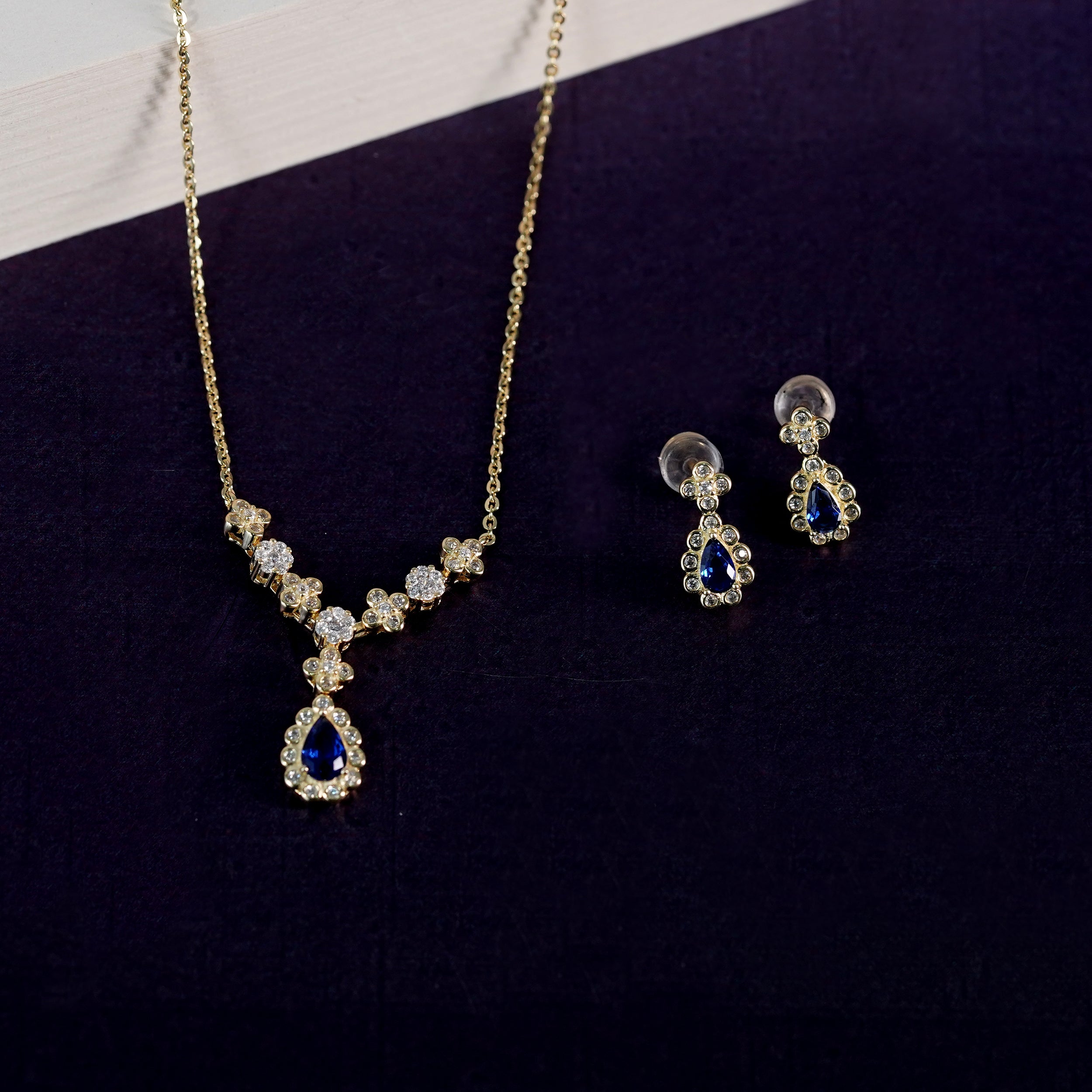 Royal Blue Teardrop Set