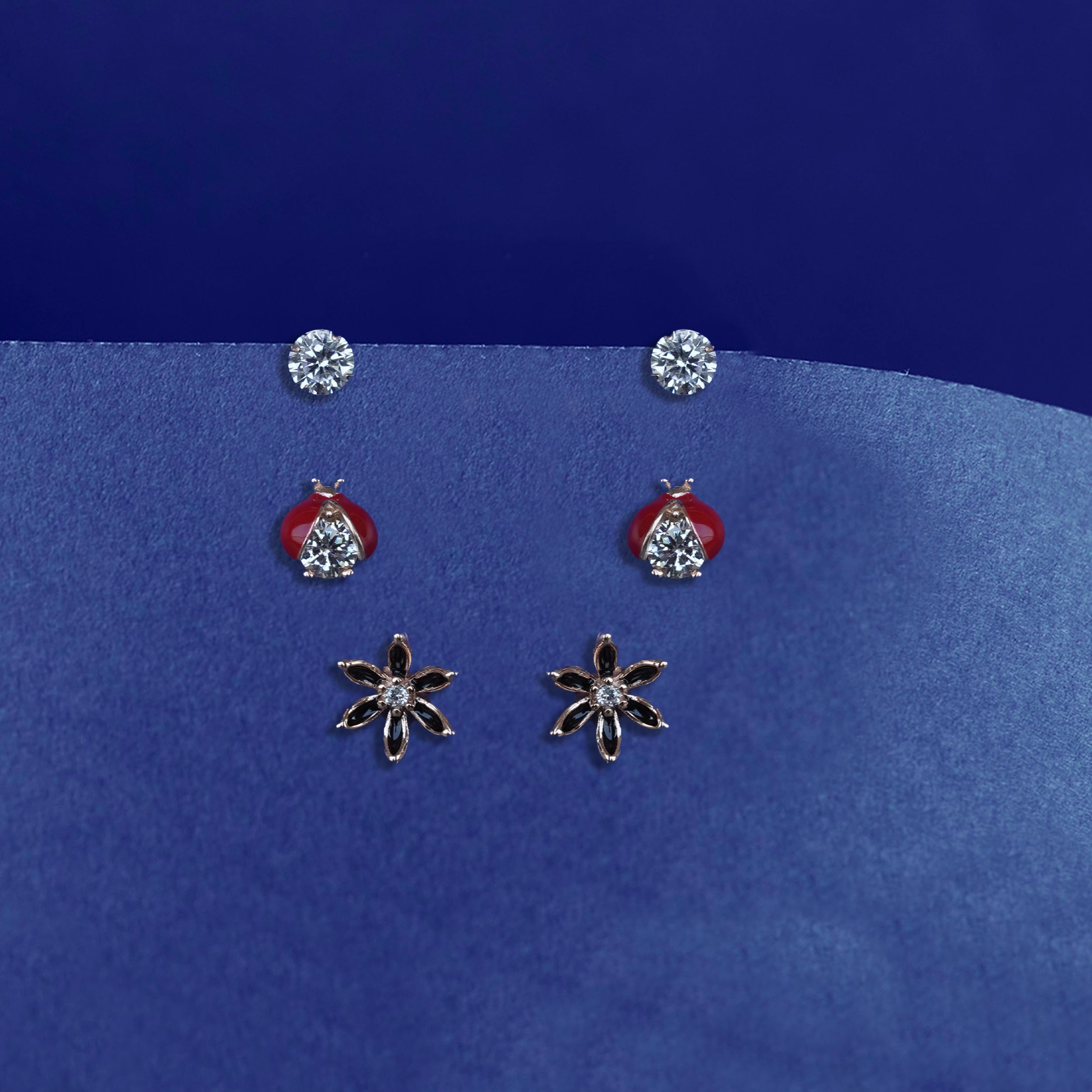 Classic & Cute Tiny Stud Trio