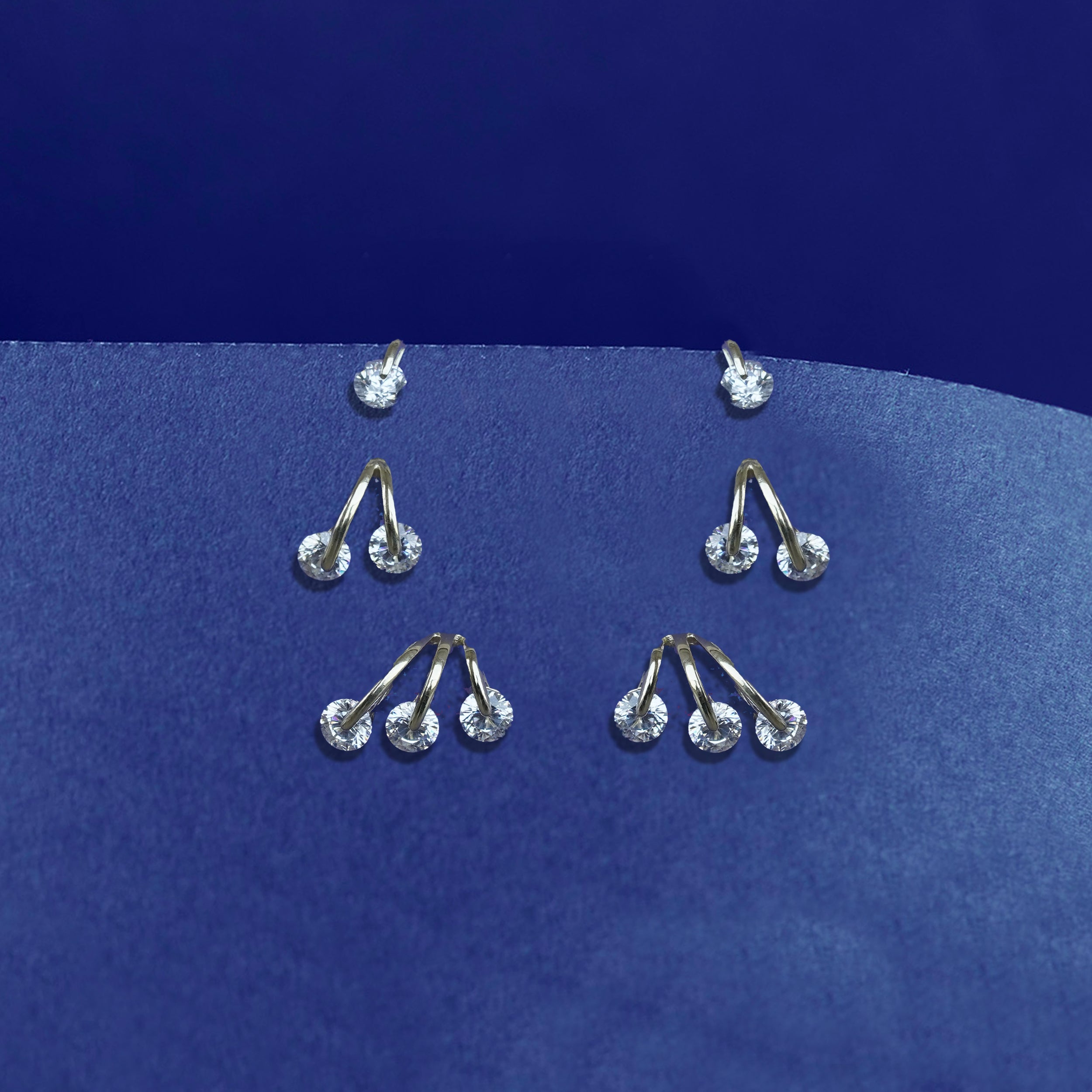 Elegant Trio Stud Set