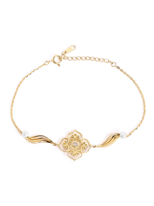 925 sterling silver gold finish bracelet 