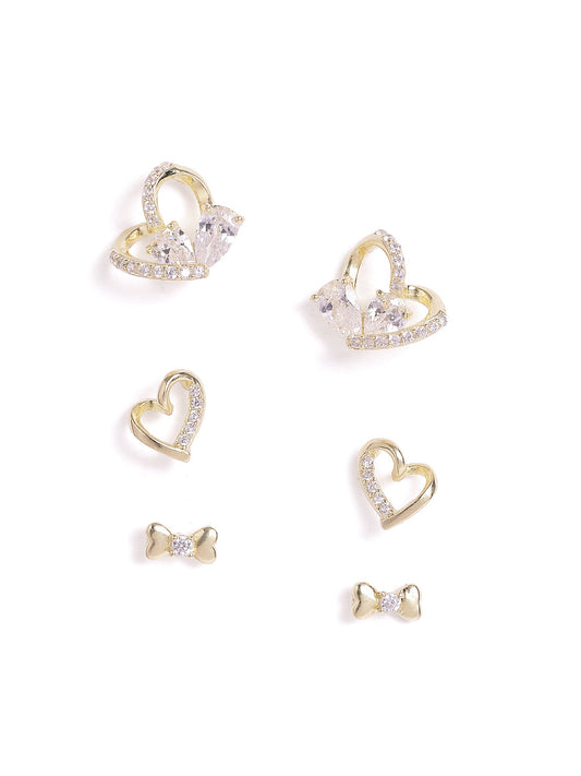 925 sterling silver set of 3 earrings