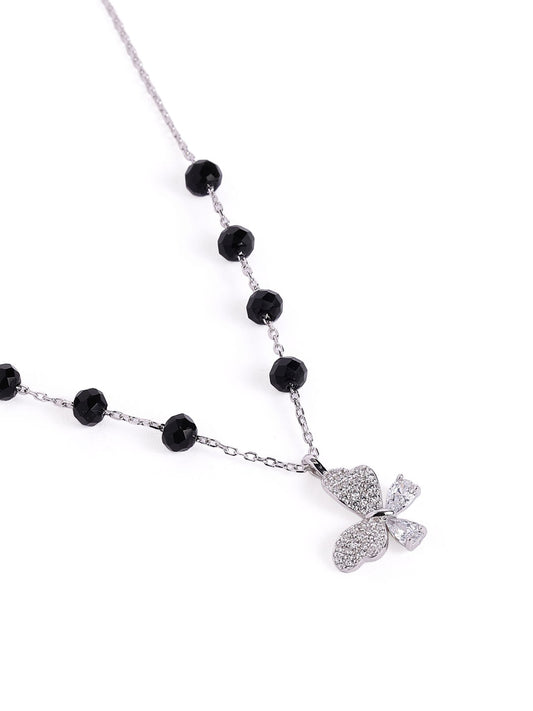 925 sterling silver mangalsutra with black beaded chain