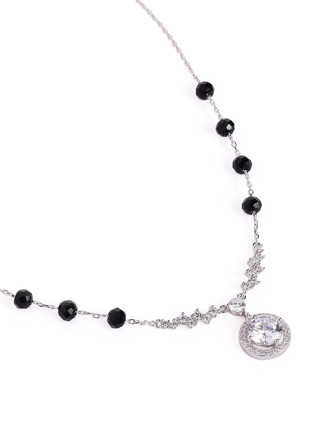 925 sterling silver mangalsutra with black beaded chain