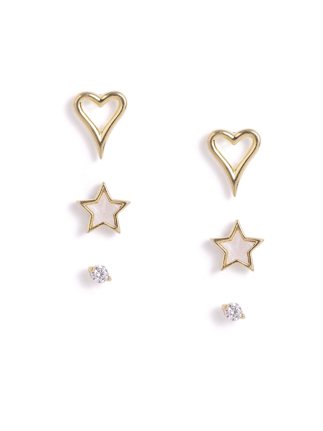 925 sterling silver set of 3 earrings