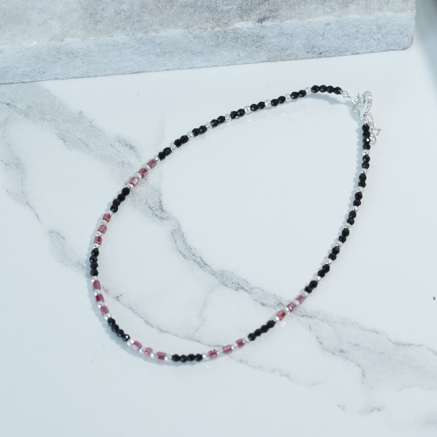 Modern Luxury Soft Pink Accent Beads Anklet