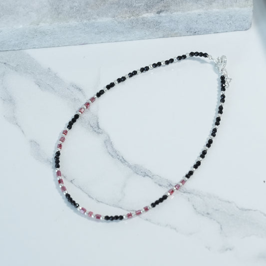 Modern Luxury Soft Pink Accent Beads Anklet