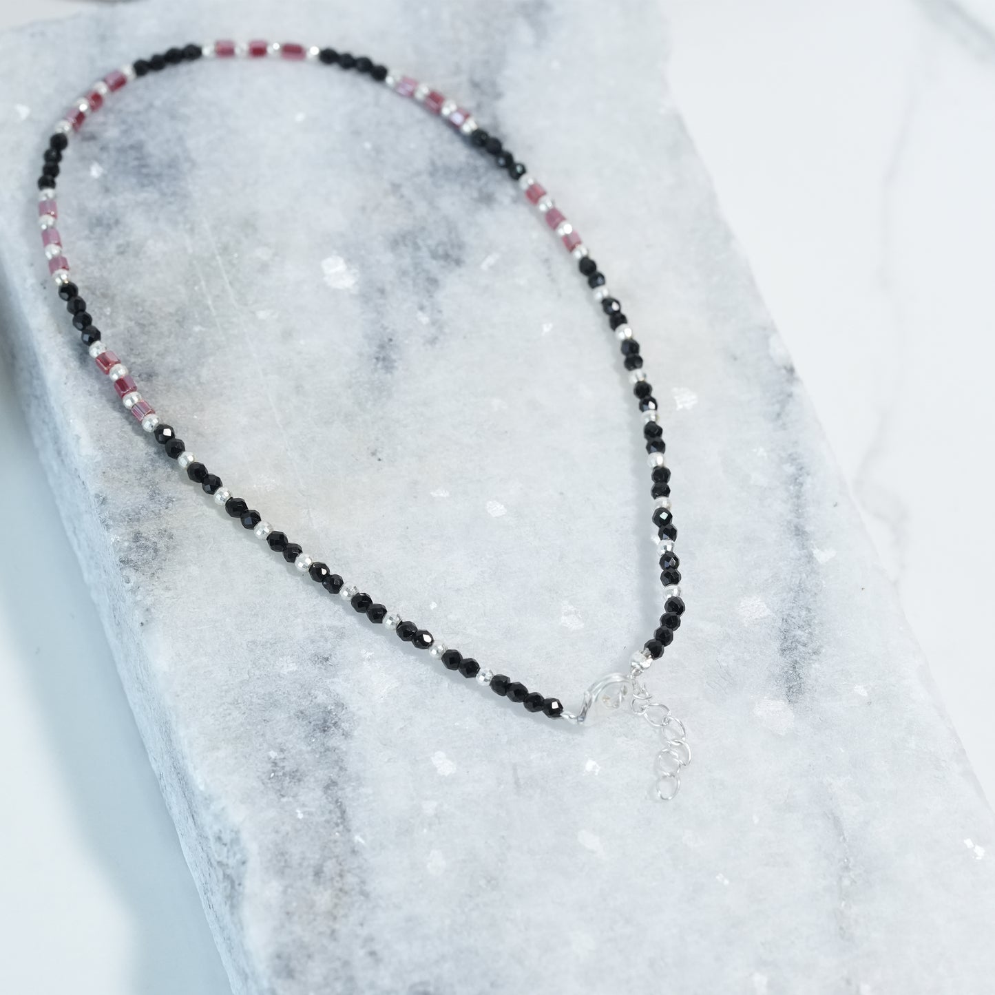 Modern Luxury Soft Pink Accent Beads Anklet