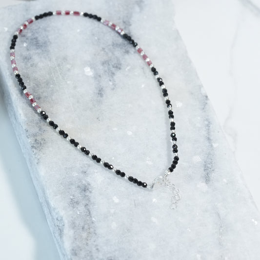 Modern Luxury Soft Pink Accent Beads Anklet