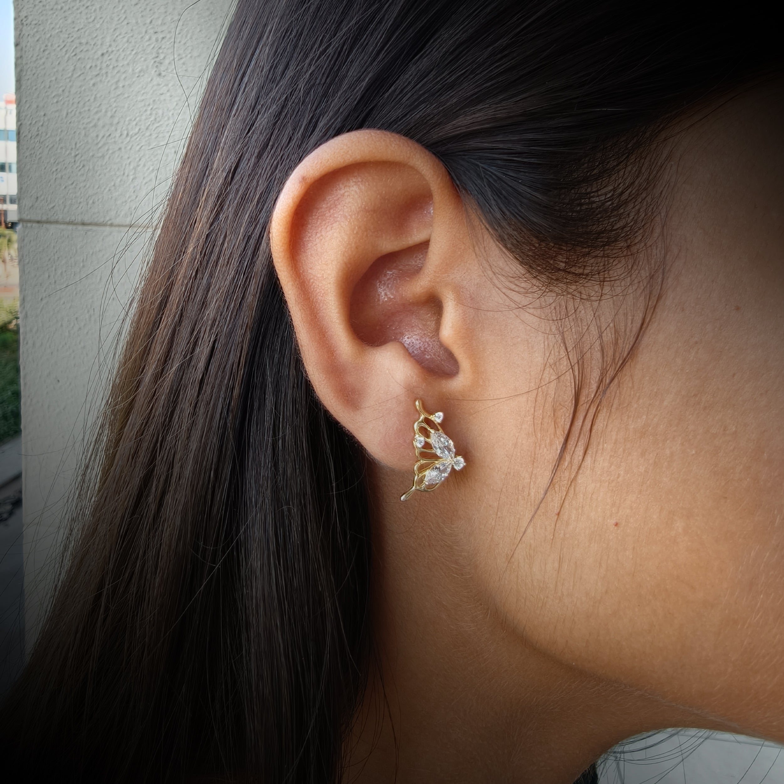 Elegant Half Butterfly Earrings