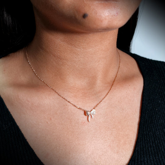 Wing Rose Gold Necklace