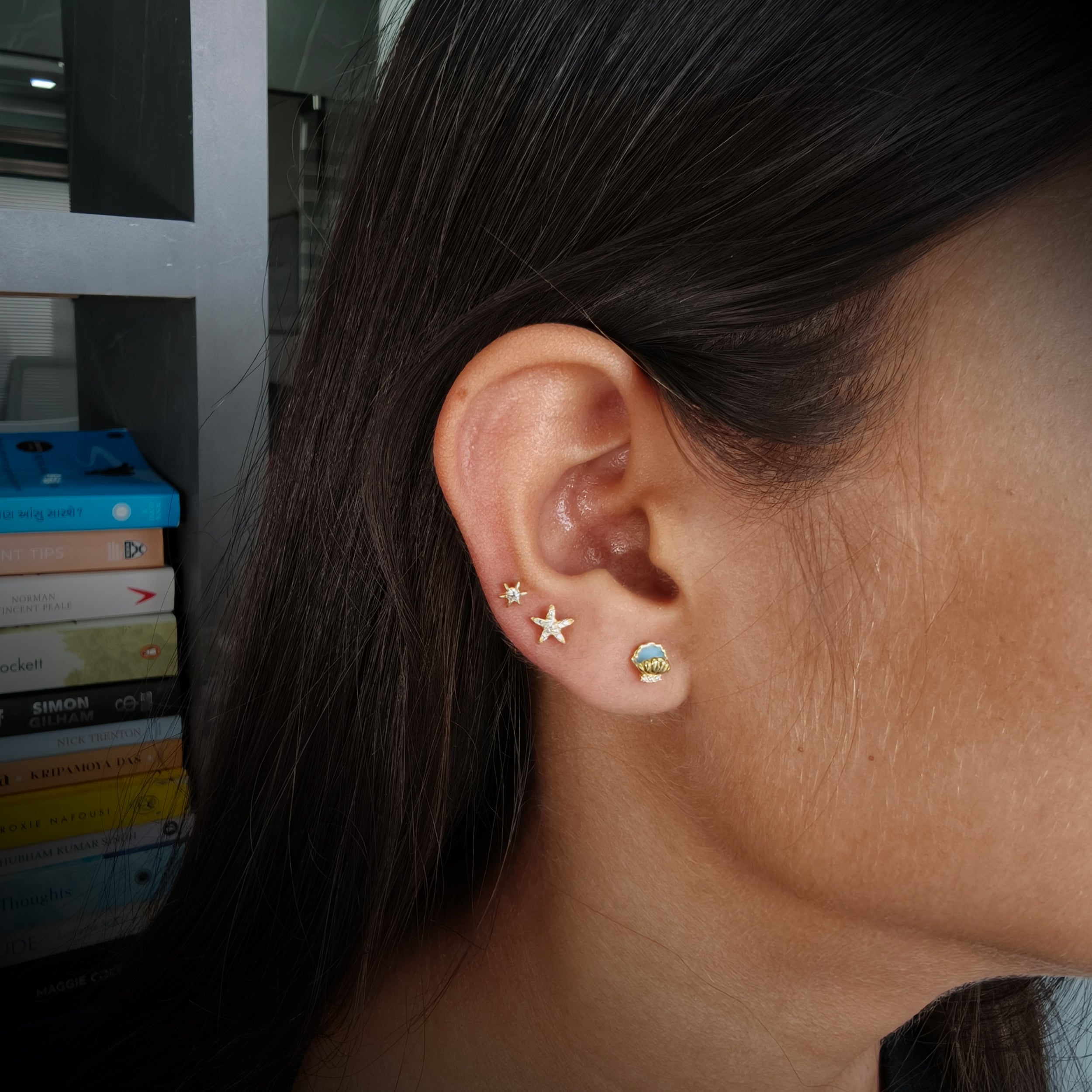 Star, Starfish & Shell Stud Set