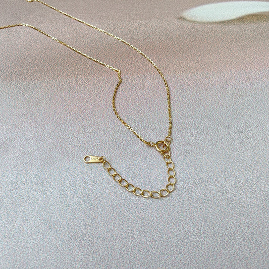 Golden Teardrop Spark Pendant Necklace