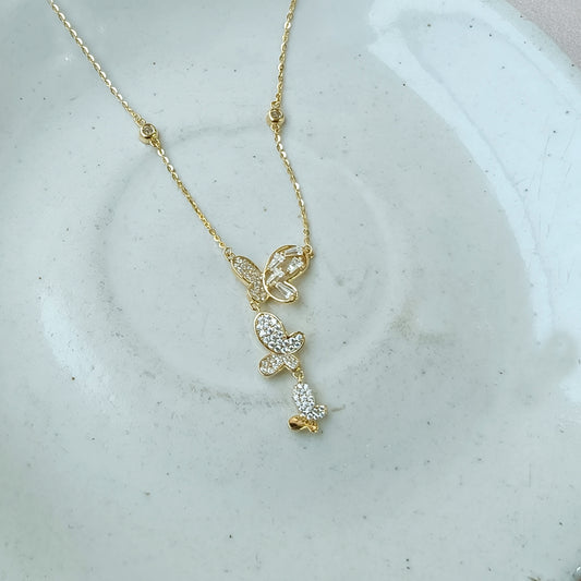 Twilight Spark Butterfly Necklace