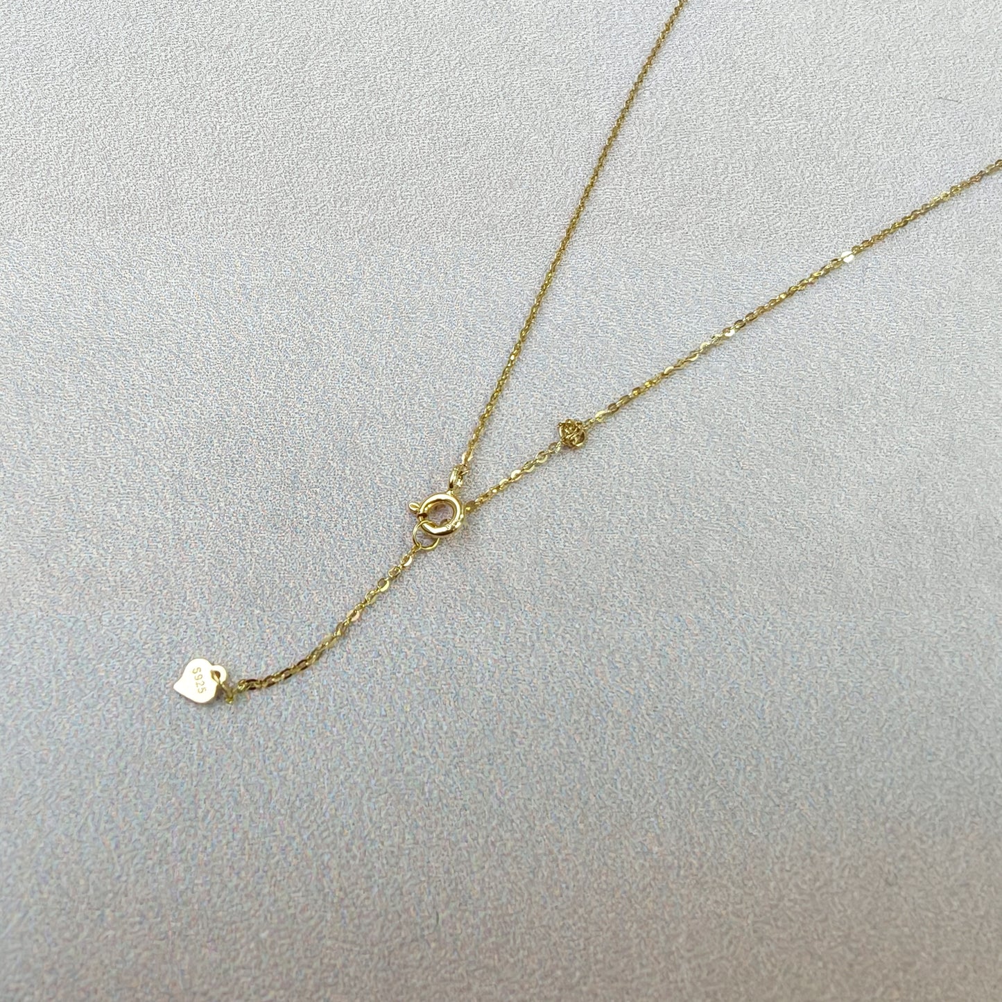 Cute Heart Bow Gold Necklace