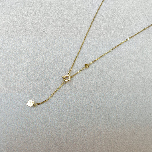 Cute Heart Bow Gold Necklace