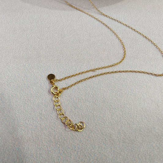 Heart Within Circle Gold Necklace