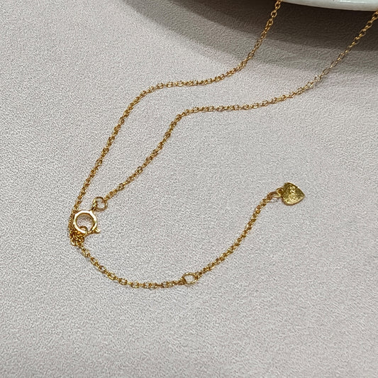 Evil Eye Clover Motif Gold Chain Necklace