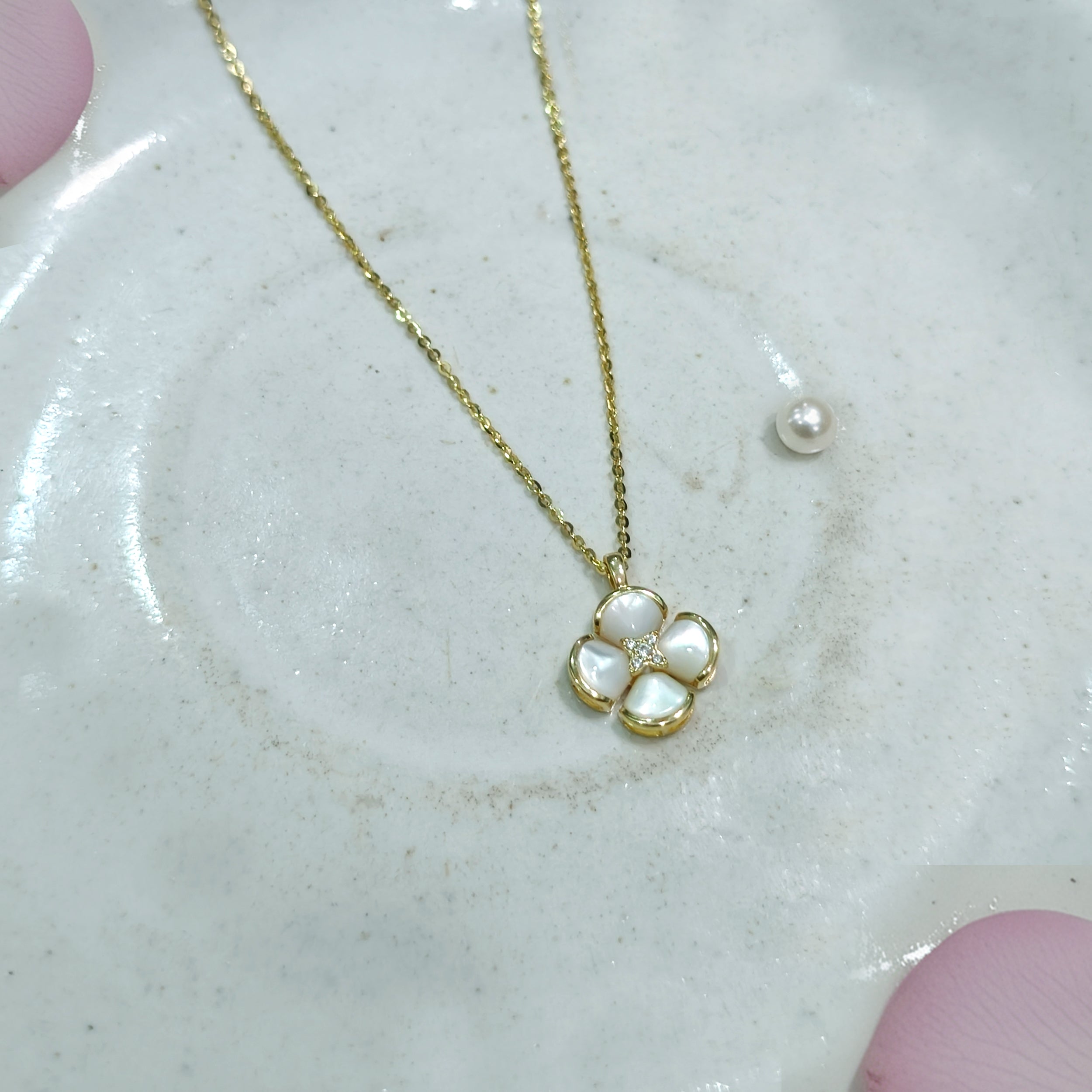 Floral Glow Charm Necklace