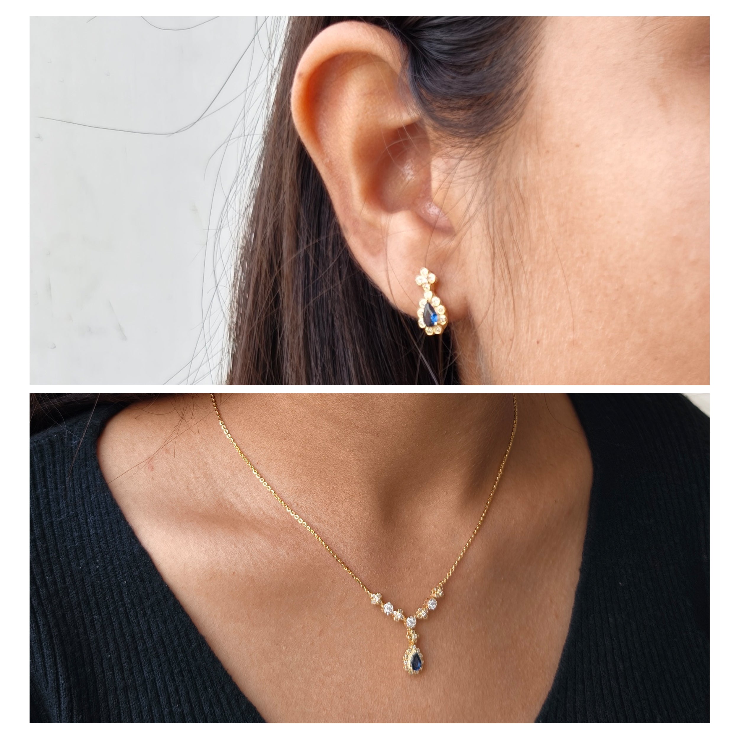 Royal Blue Teardrop Set