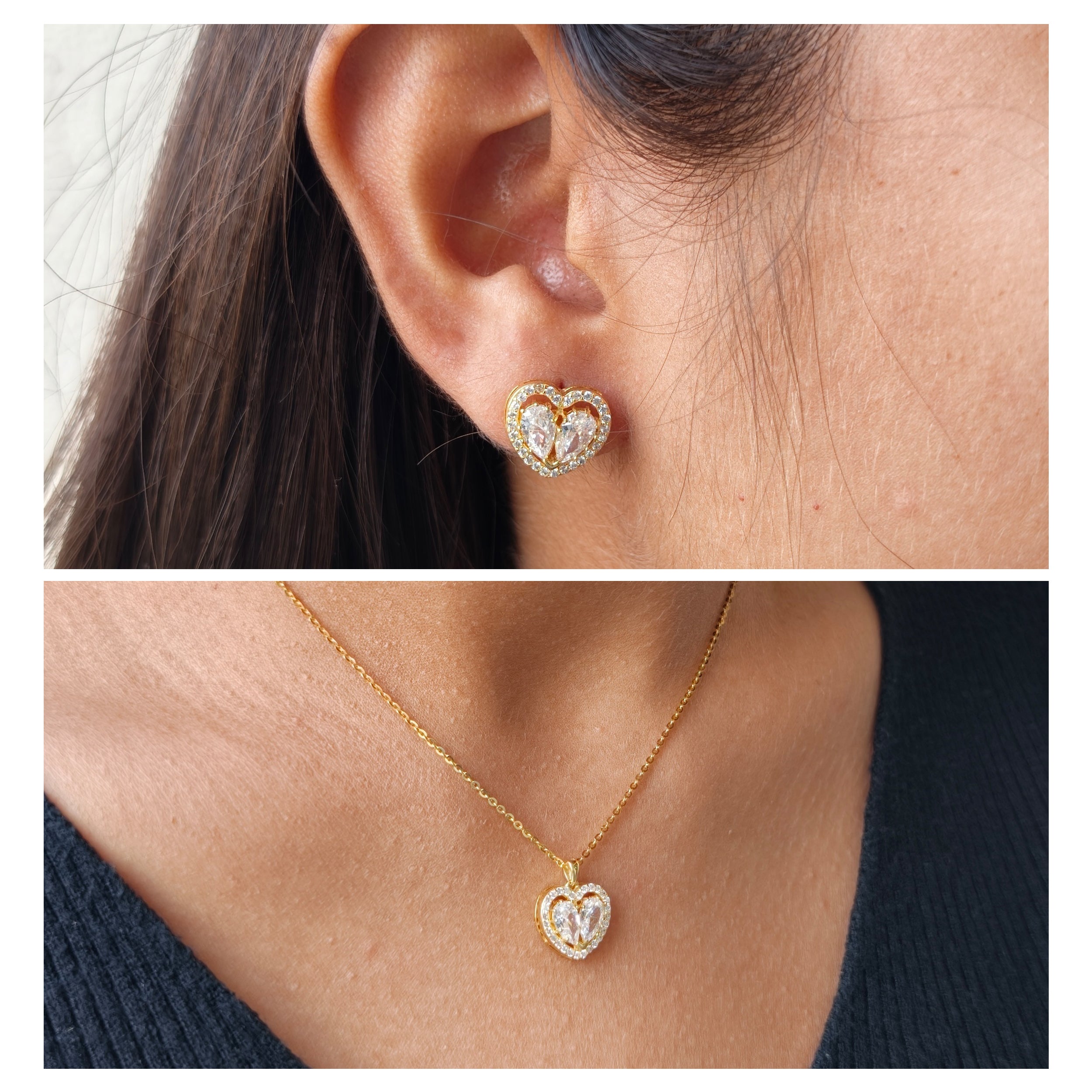 Duo Heart Sparkle Set