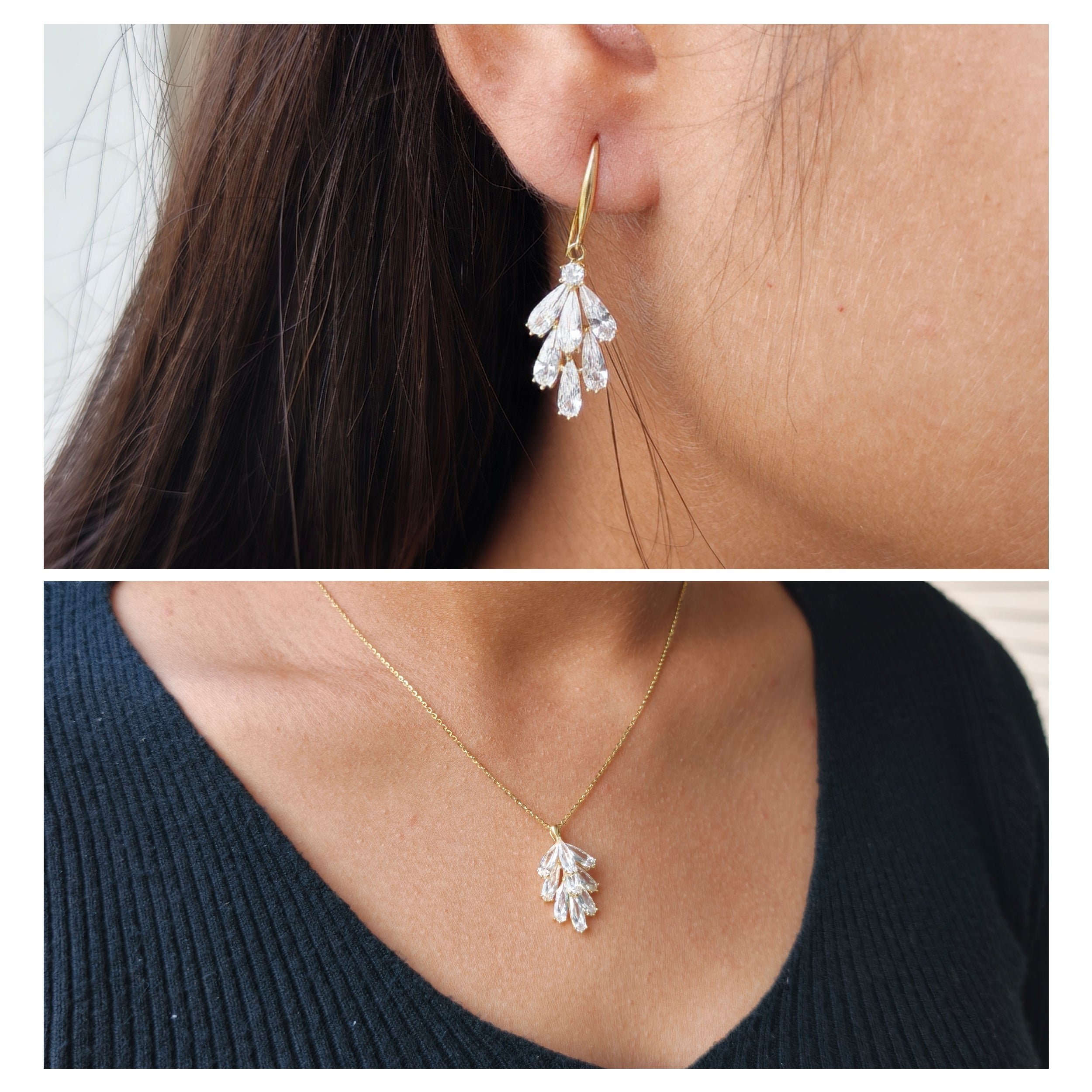 Luxe Petal Drop Jewelry Set