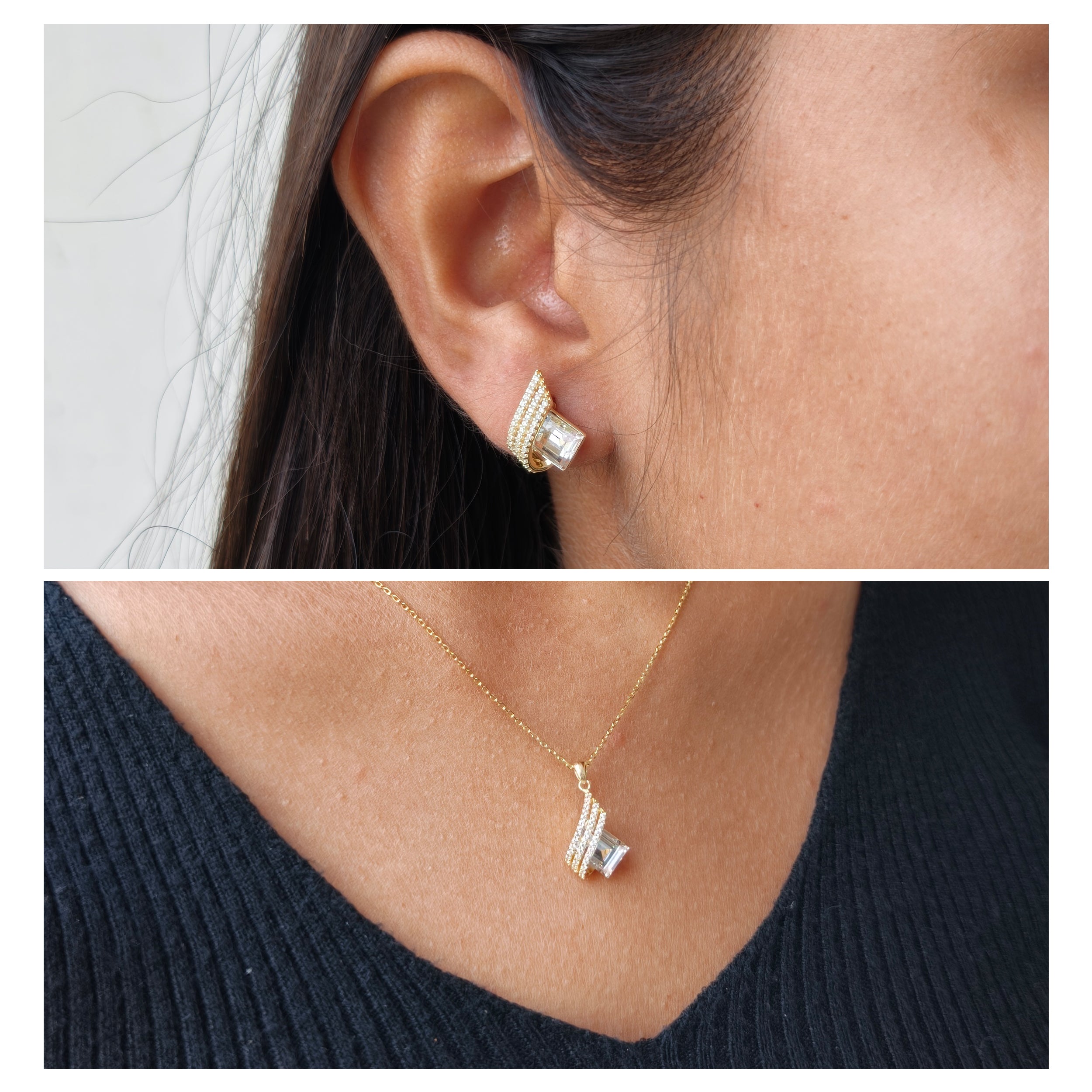 Golden Curve Diamond Set