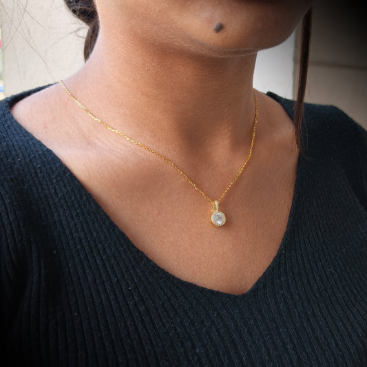Golden Aura Diamond Pendant