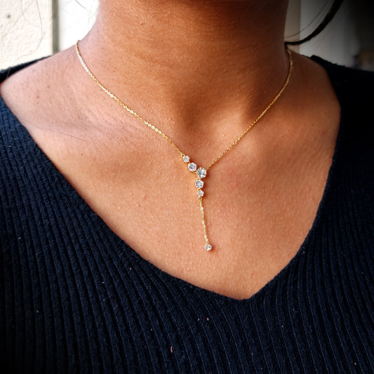 Golden Stream Diamond Necklace
