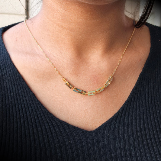 Statement Link Golden Necklace