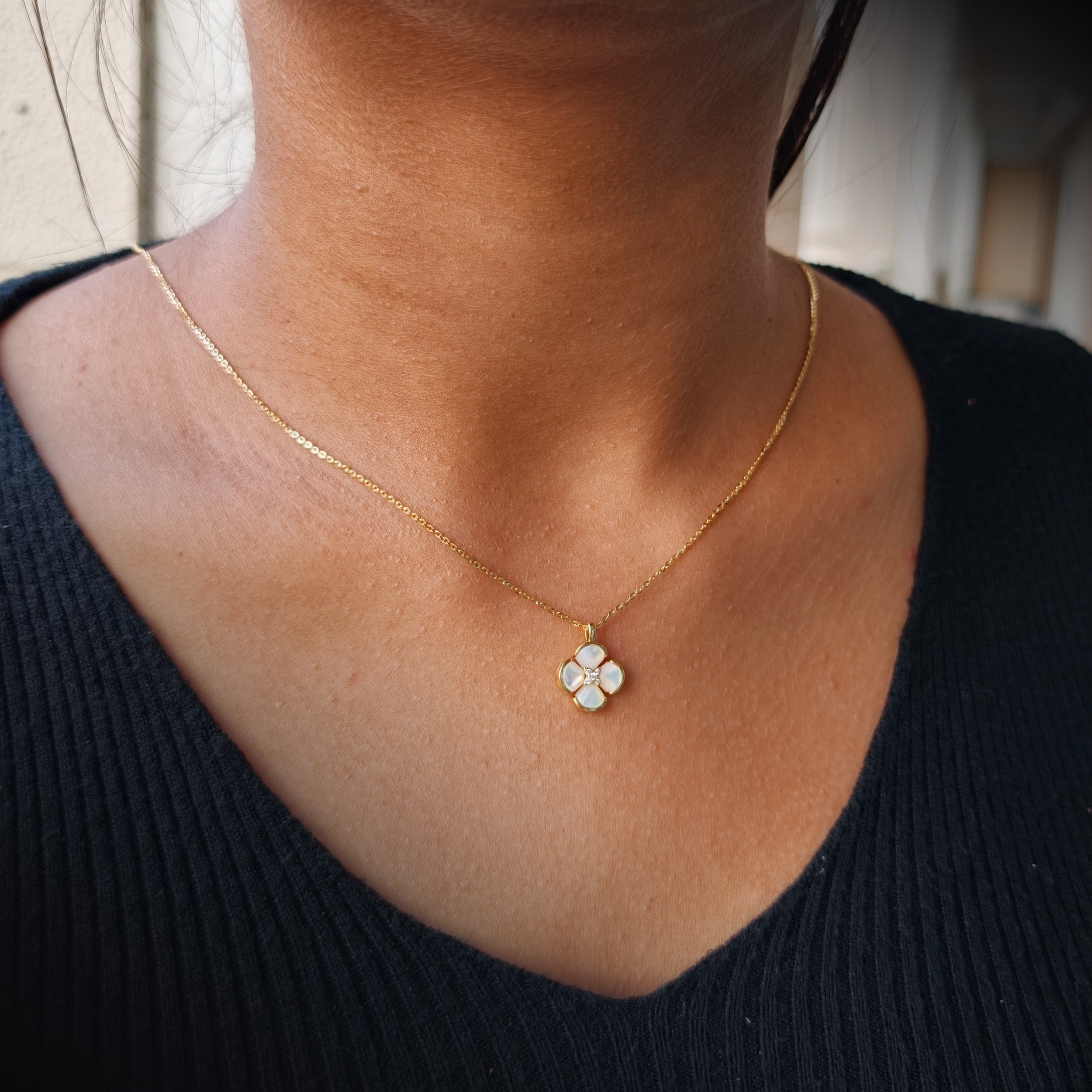 Floral Glow Charm Necklace