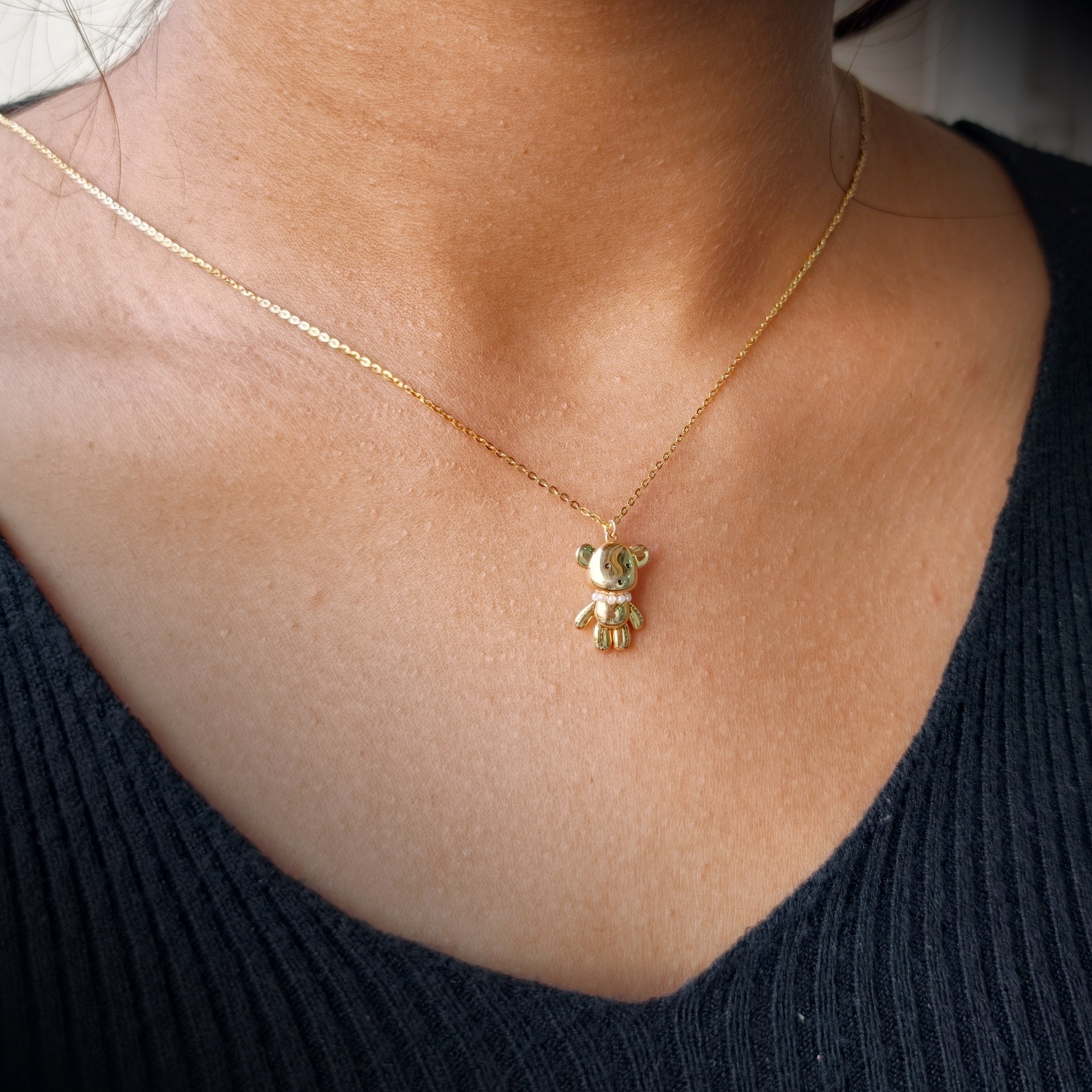Teddy Bear Mini Necklace