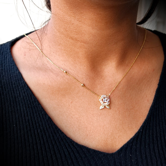 Eternal Rose Diamond Gold Necklace