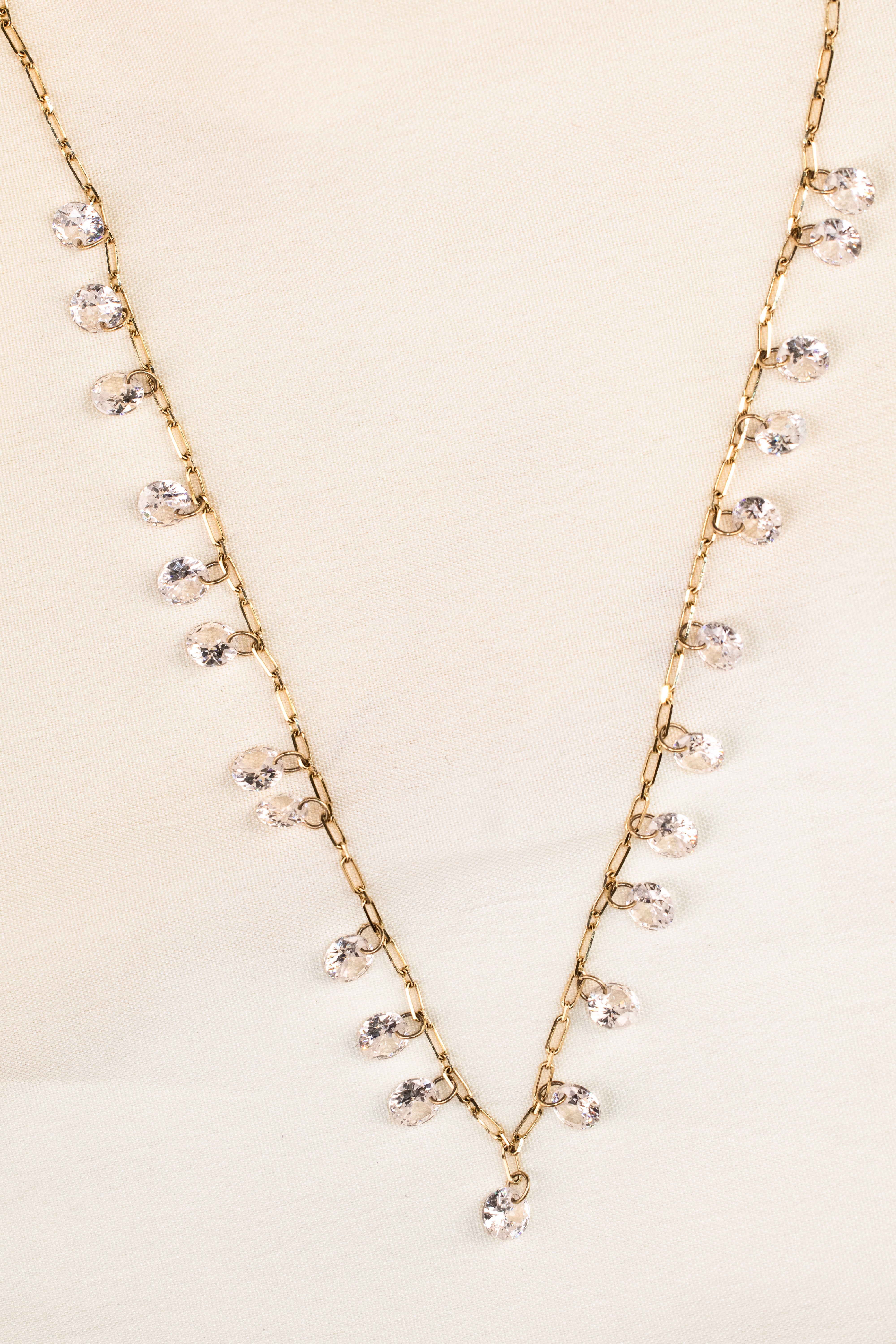 LuxeLink Crystal Charm Necklace