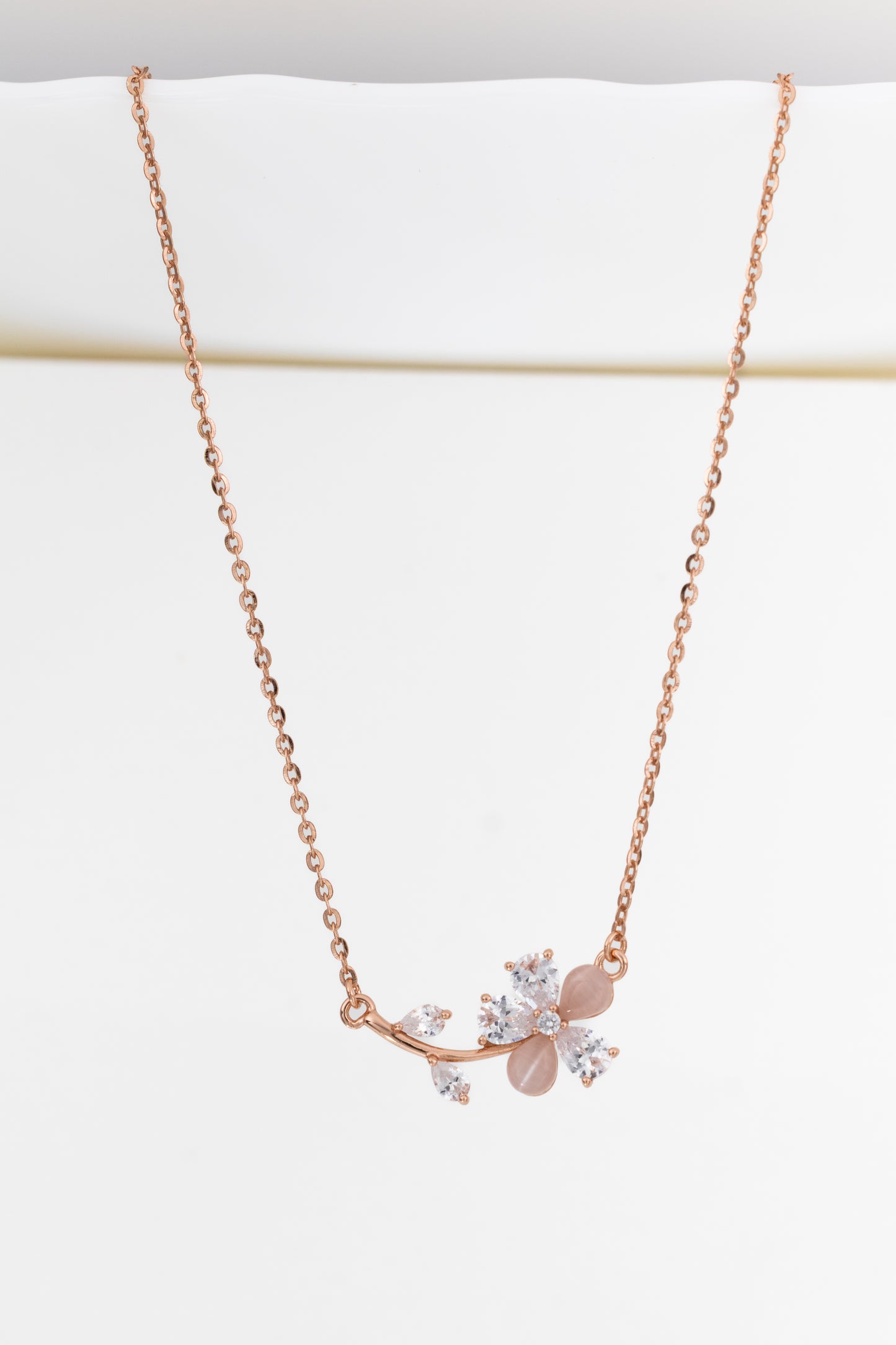 Rose Blossom Branch Necklace