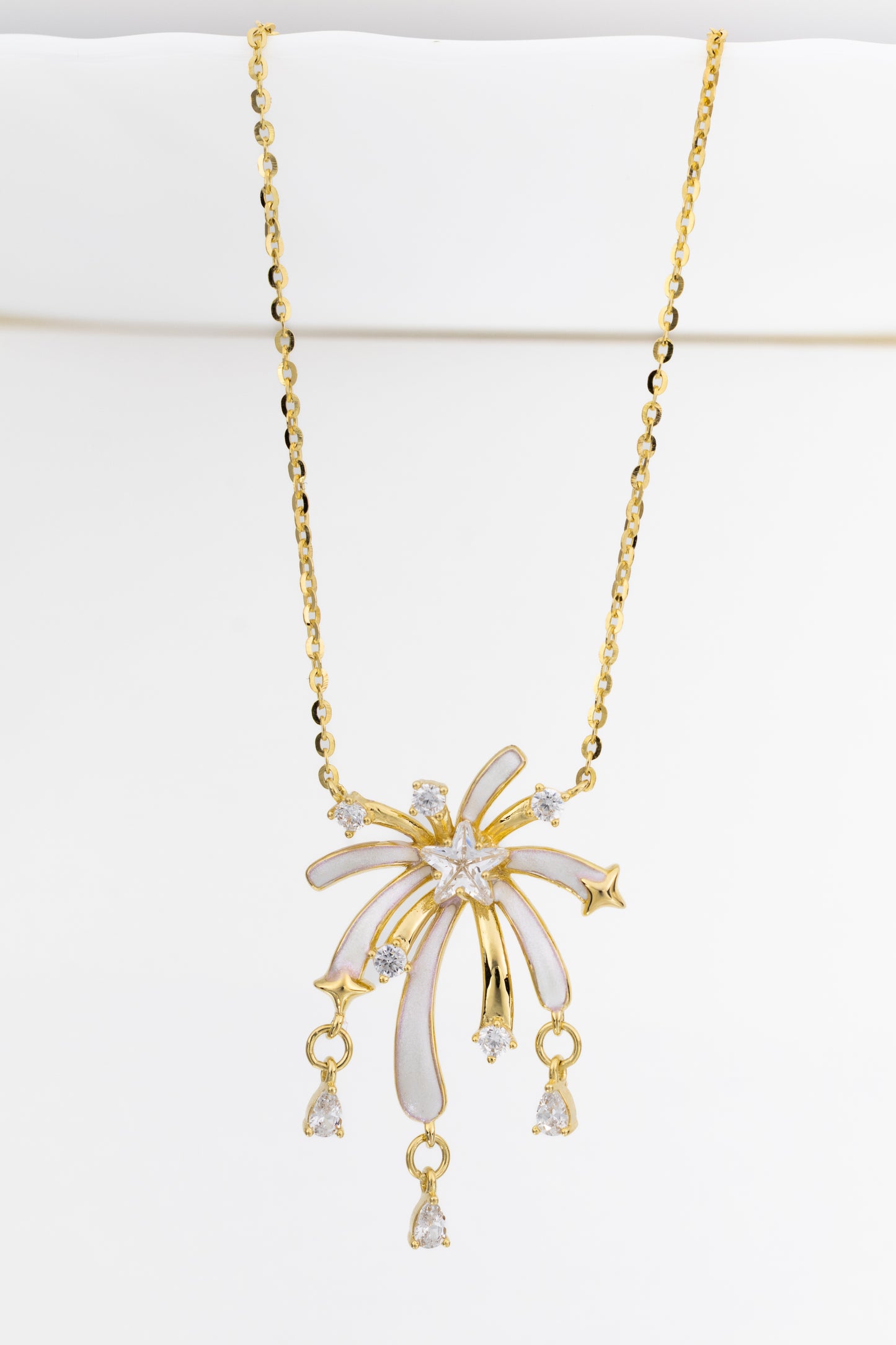 Starfall Enamel Drop Necklace